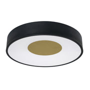 AFX Hazel 18in LED Flush Mount | Modern Black and White Acrylic | Hallway & Foyer | 18 x 18 x 3.25 in | Model HAZF18LAJUDBK