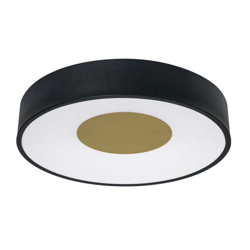 AFX Hazel 18in LED Flush Mount | Modern Black and White Acrylic | Hallway & Foyer | 18 x 18 x 3.25 in | Model HAZF18LAJUDBK