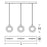 AFX Lighting Halo 3 Light Pendant, Antique Brass/Frosted