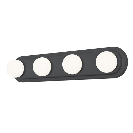 AFX Lighting Hollywood 4 Light 24" Vanity Light, Black/White