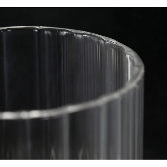 AFX Lighting Huntington 1Lt 18" Wall Sconce, Black/Clear Ribbed