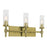 AFX Lighting Huntington 3Lt 24" Vanity, Brass/Clear Ribbed - HNTV2411MBLB