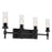 AFX Lighting Huntington 4 Light 30" Vanity, Black/Clear Ribbed - HNTV3011MBBK