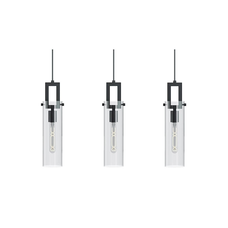 AFX Lighting Houston Light Black Pendant, Black/Clear - HOUP04MBBKLNR3