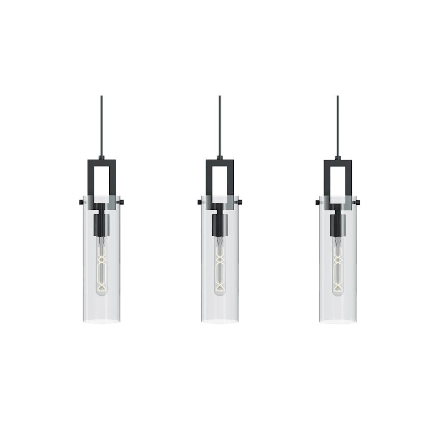 AFX Lighting Houston Light Black Pendant, Black/Clear - HOUP04MBBKLNR3