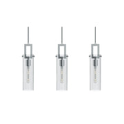 AFX Lighting Houston 3 Light Linear Pendant, Satin Nickel/Clear - HOUP04MBSNLNR3