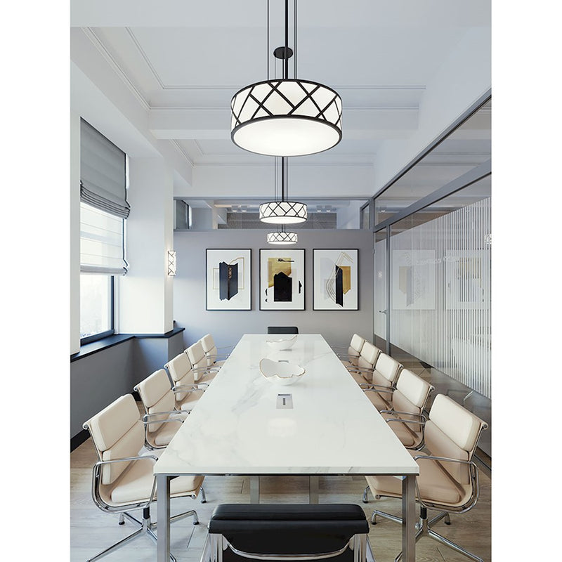 AFX Lighting Haven LED Pendant, 120-277V, Nickel/White