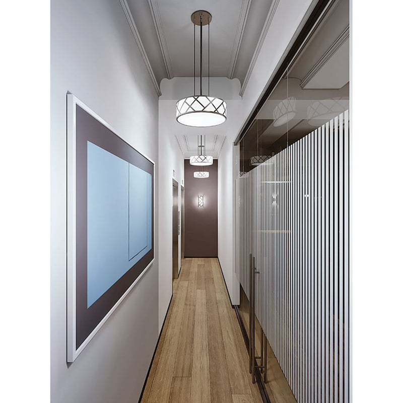 AFX Lighting Haven LED Pendant, 120-277V, Nickel/White