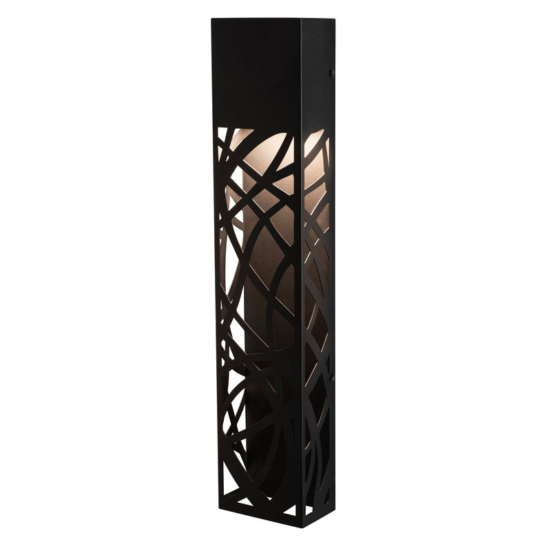 AFX Inez 24in LED Outdoor Wall Sconce | Modern Black Aluminum Die-Cut | Patio & Entryway | 300 Lumens, Wet Rated | Model INZW0524LAJUDBK
