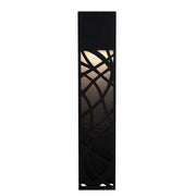 AFX Inez 24in LED Outdoor Wall Sconce | Modern Black Aluminum Die-Cut | Patio & Entryway | 300 Lumens, Wet Rated | Model INZW0524LAJUDBK