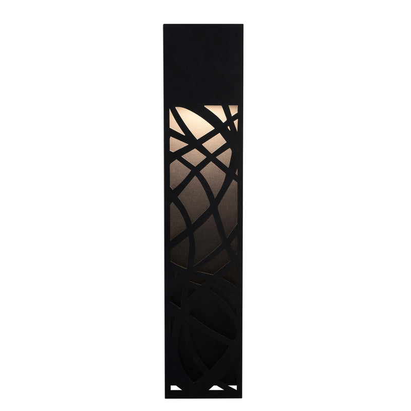 AFX Inez 24in LED Outdoor Wall Sconce | Modern Black Aluminum Die-Cut | Patio & Entryway | 300 Lumens, Wet Rated | Model INZW0524LAJUDBK