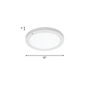 AFX Lighting Iris 1Lt LED Flush Mount/PIR Sensor/12"Dia, Wht/Wht