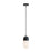 AFX Lighting Irvine 1 Light 5" LED Pendant, Black/Frosted - IRVP05LAJUDBK