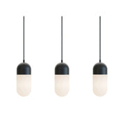 AFX Lighting Irvine 3Lt 45W Linear Pendant, Black/Frosted - IRVP05LAJUDBKLNR3