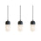 AFX Lighting Irvine 3Lt 45W Linear Pendant, Black/Frosted - IRVP05LAJUDBKLNR3