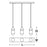AFX Lighting Irvine 3Lt 45W Linear Pendant, Black/Frosted