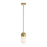 AFX Lighting Irvine 1 Light 5" LED Pendant, Brass/Frosted - IRVP05LAJUDLB