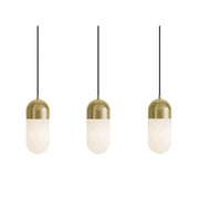 AFX Lighting Irvine 3Lt 45W Linear Pendant, Brass/Frosted - IRVP05LAJUDLBLNR3