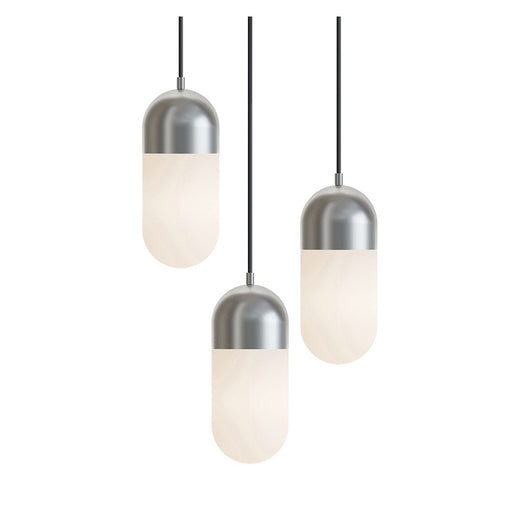 AFX Lighting Irvine 3Lt 45W Round Pendant, Nickel/Frosted - IRVP05LAJUDSNRND3