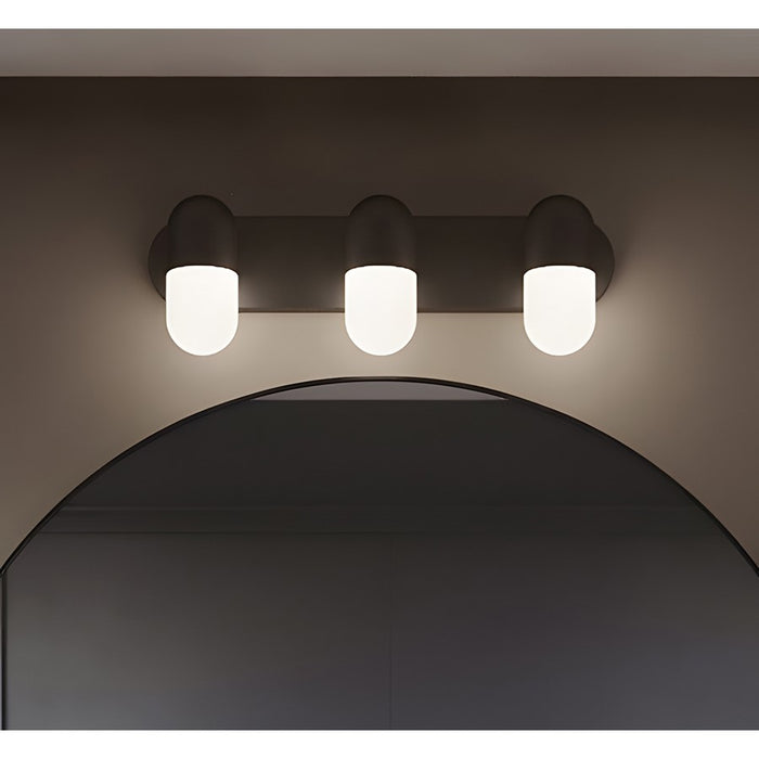 AFX Lighting Irvine 3 Light 24" LED Vanity, Black/Frosted