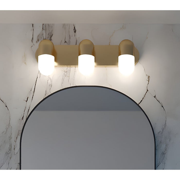 AFX Lighting Irvine 3 Light 24" LED Vanity, Brass/Frosted