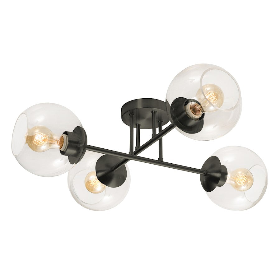 AFX Lighting Jamie 4 Light 24" Semi Flush Mount