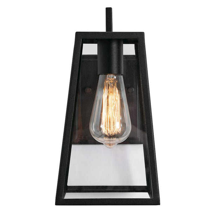 AFX Lighting Joplin 1 Light 12" Outdoor Sconce, Black/Clear