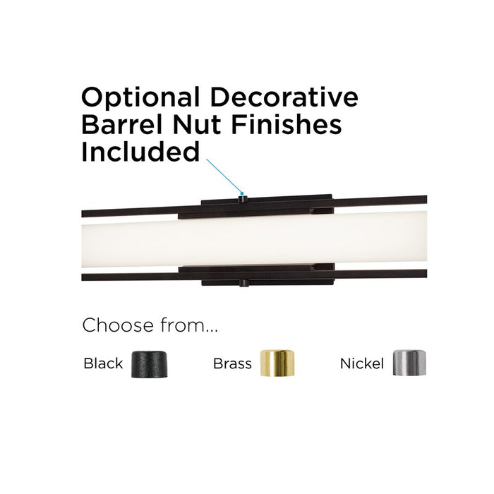 AFX Lighting Jordan 1 Light LED 24" Vanity, Black/Frosted