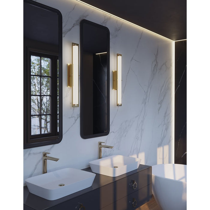 AFX Lighting Jordan 1 Light LED 24" Vanity, Brass/Frosted