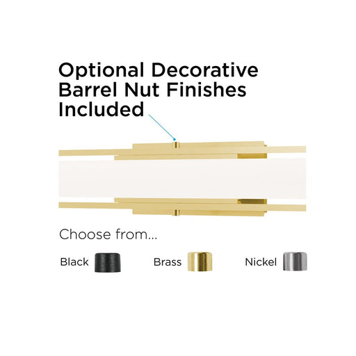 AFX Lighting Jordan 1 Light LED 24" Vanity, Brass/Frosted