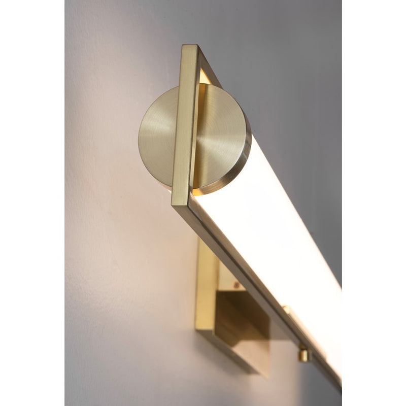 AFX Lighting Jordan 1 Light LED 36" Vanity, Brass/Frosted