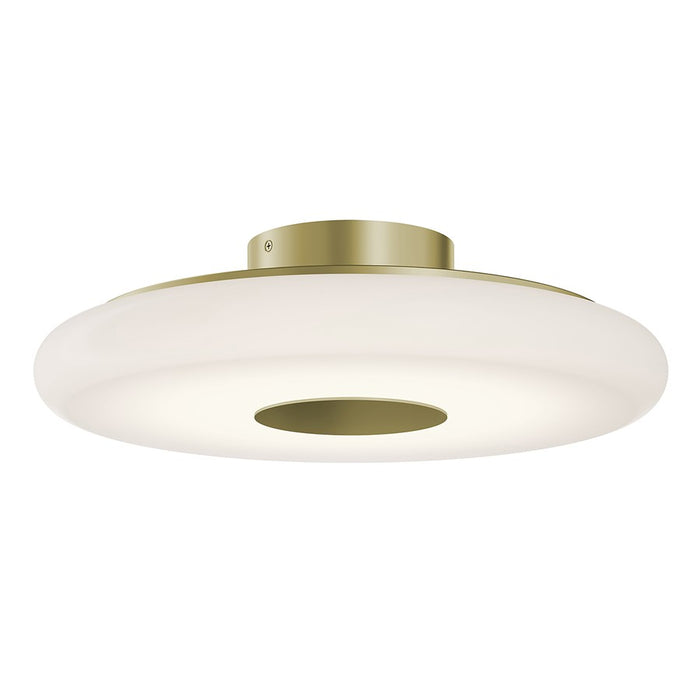 AFX Lighting June 1 Light 18" Flush Mount, Brass/White - JUNC18LAJUDLB