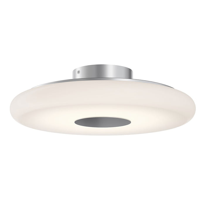 AFX Lighting June 1 Light 18" Flush Mount, Satin Nickel/White - JUNC18LAJUDSN