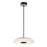 AFX Lighting June 1 Light 18" Pendant, Black/White - JUNP18LAJUDBK