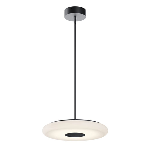 AFX Lighting June 1 Light 18" Pendant, Black/White - JUNP18LAJUDBK