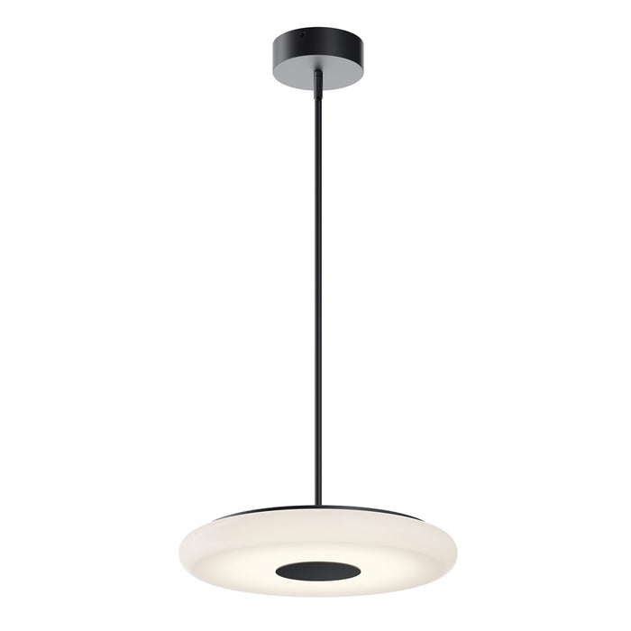 AFX Lighting June 1 Light 18" Pendant, Black/White - JUNP18LAJUDBK