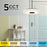 AFX Lighting June 1 Light 18" Pendant, Black/White