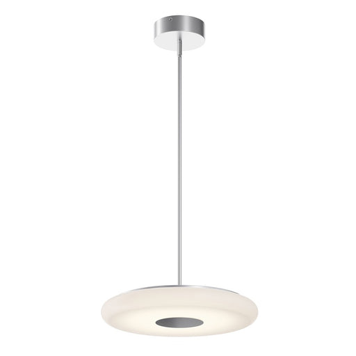 AFX Lighting June 1 Light 18" Pendant, Satin Nickel/White - JUNP18LAJUDSN