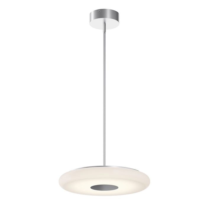 AFX Lighting June 1 Light 18" Pendant, Satin Nickel/White - JUNP18LAJUDSN