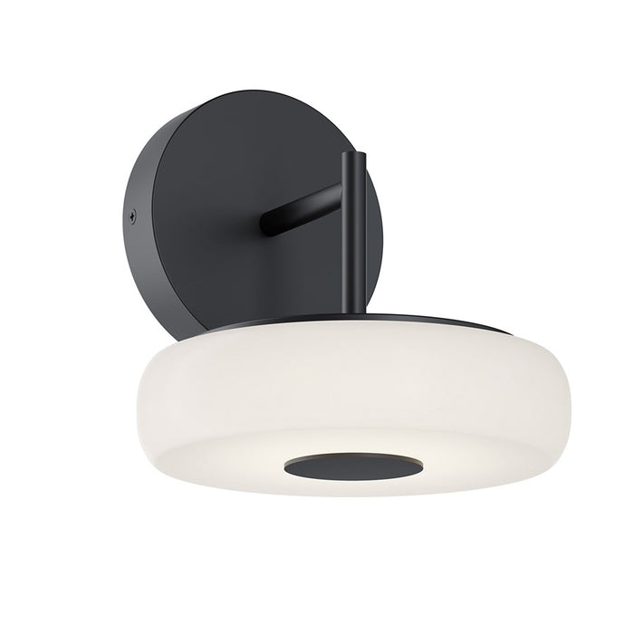 AFX Lighting June 1 Light 8" Wall Sconce, Black/White - JUNS0808LAJUDBK