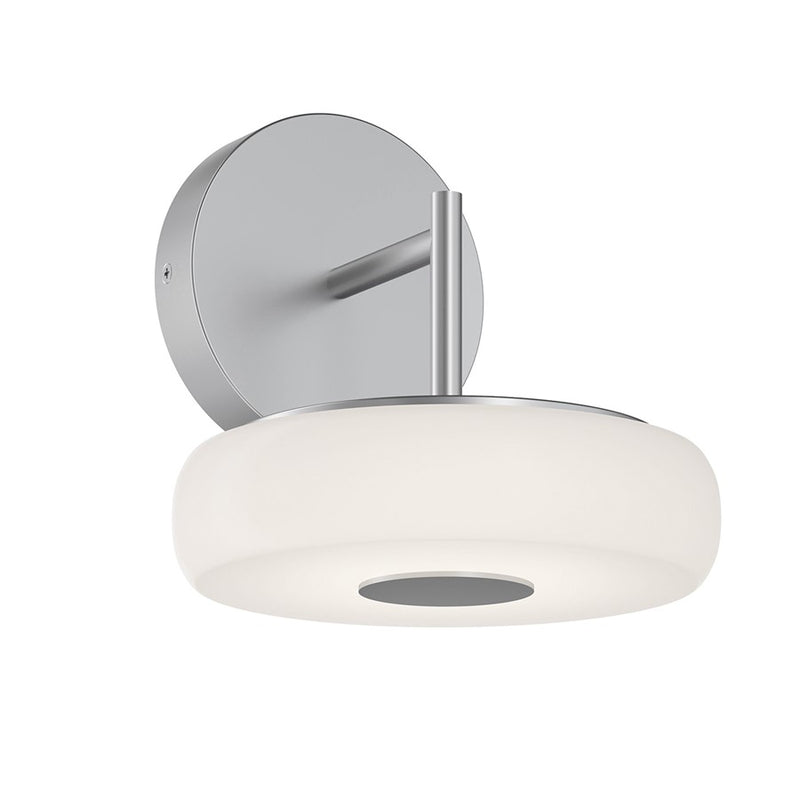 AFX Lighting June 1 Light 8" Wall Sconce, Satin Nickel/White - JUNS0808LAJUDSN