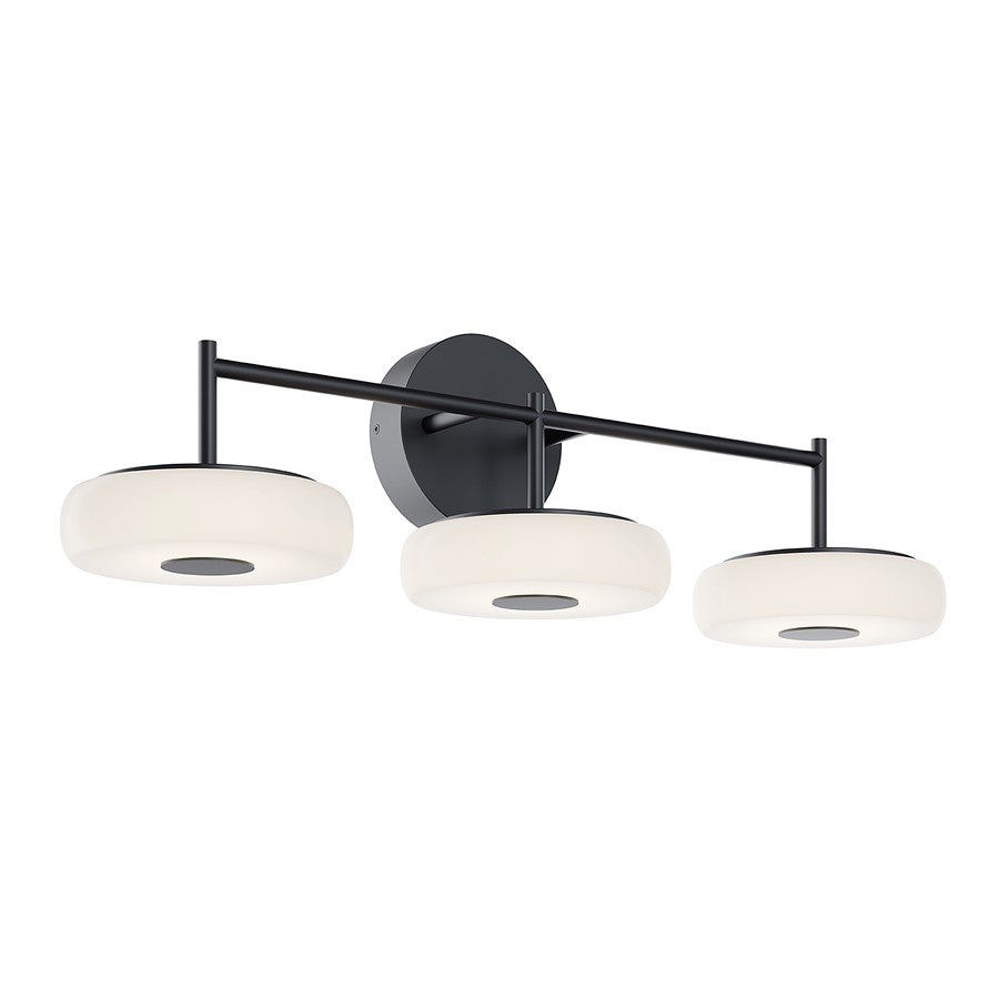 AFX Lighting June 1 Light 30" Vanity Light, Black/White - JUNV3008LAJUDBK