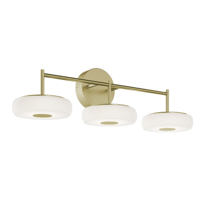 AFX Lighting June 1 Light 30" Vanity Light, Brass/White - JUNV3008LAJUDLB