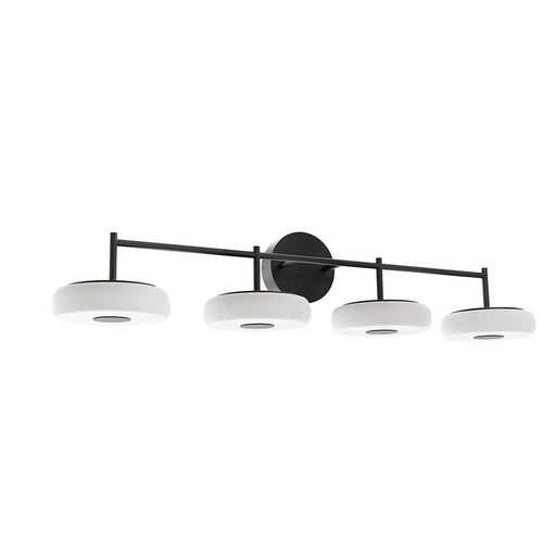 AFX Lighting June 4 Light Vanity Light, Black/White - JUNV4108LAJUDBK