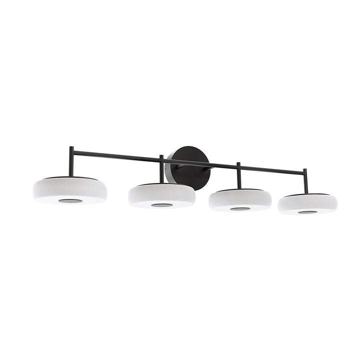 AFX Lighting June 4 Light Vanity Light, Black/White - JUNV4108LAJUDBK