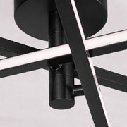 AFX Lighting Knoll 18'' 3Lt LED Flush Mount, Black/White