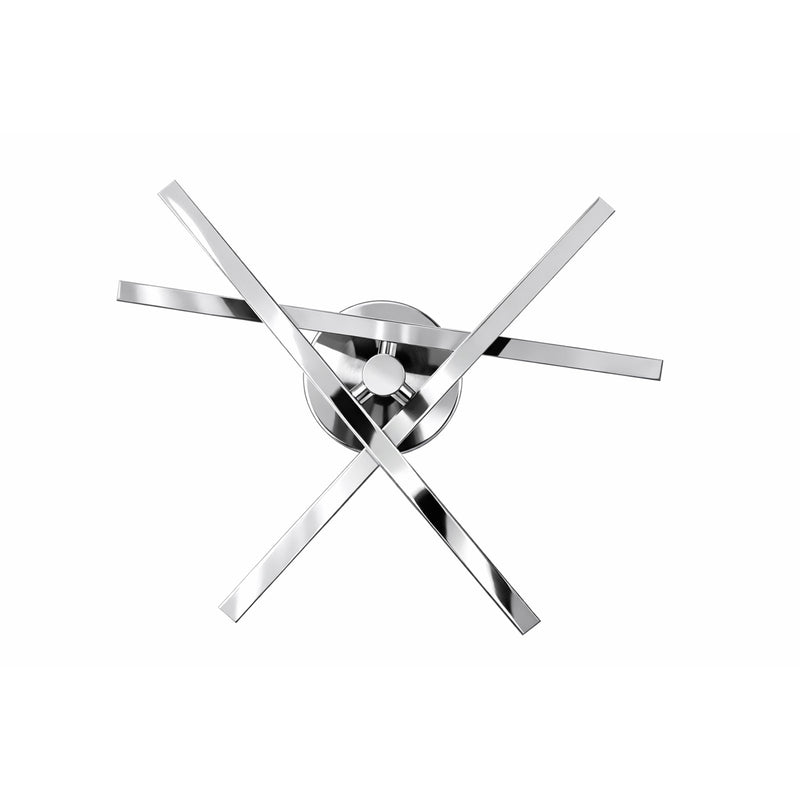 AFX Lighting Knoll 18'' 3Lt LED Flush Mount, Polished Chrome/Wht