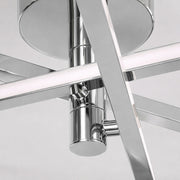 AFX Lighting Knoll 18'' 3Lt LED Flush Mount, Polished Chrome/Wht