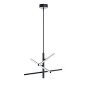 AFX Lighting Knoll 3 Light 24" Pendant, Black/White - KNOP24LAJUDBK