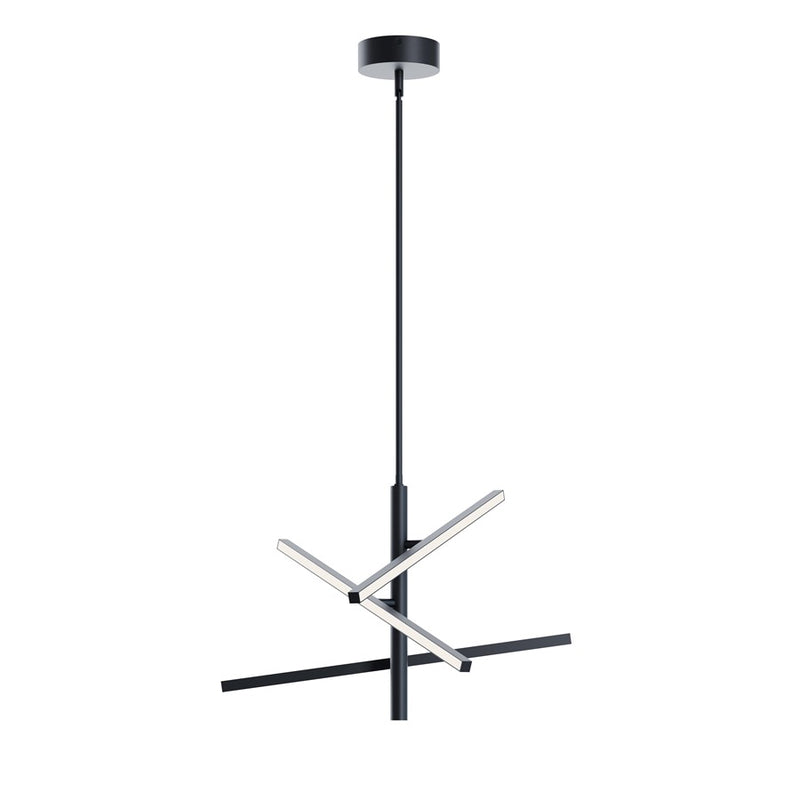 AFX Lighting Knoll 3 Light 24" Pendant, Black/White - KNOP24LAJUDBK